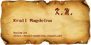 Krall Magdolna névjegykártya